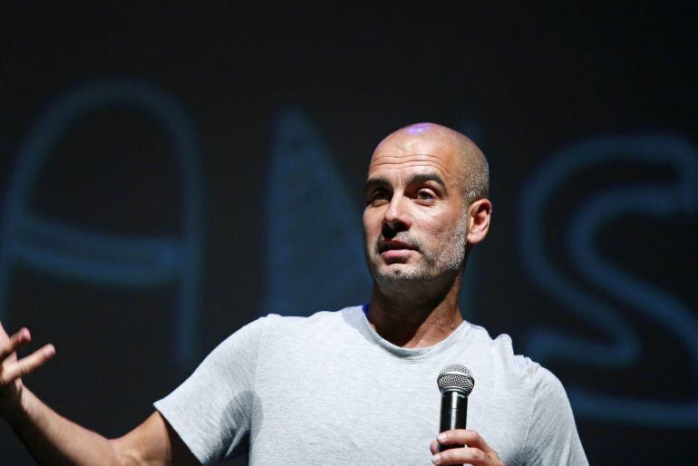 Guardiola, durante su discurso en el acto de celebración del cincuenta aniversario de Ampans