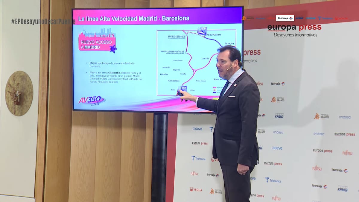 El ministro de Transportes de España, Óscar Puente, justifica la creación de la nueva estación de Alta Velocidad en Parla