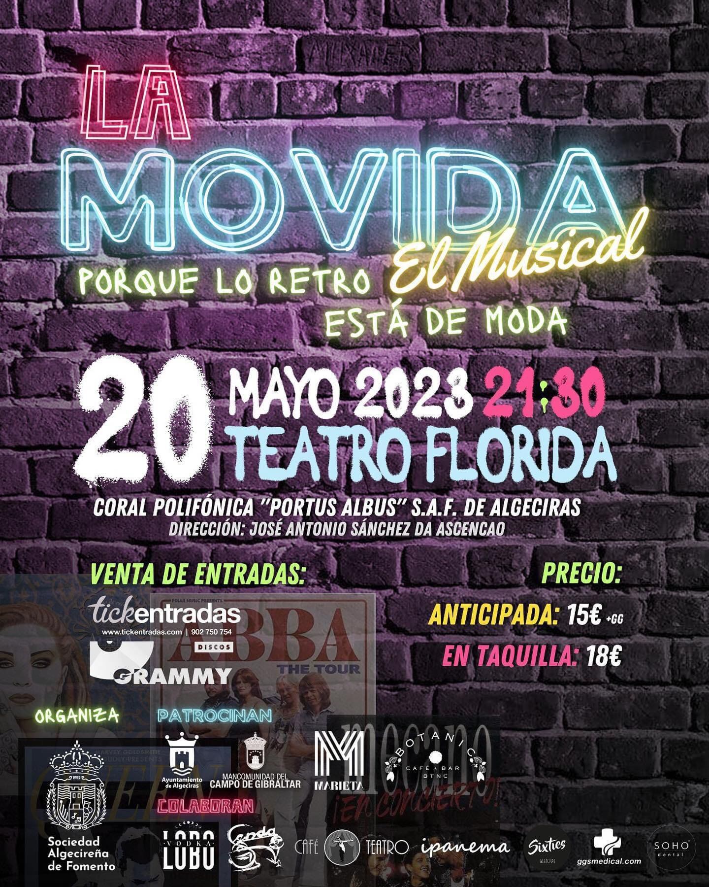 Cartel anunciador de La Movida, el musical