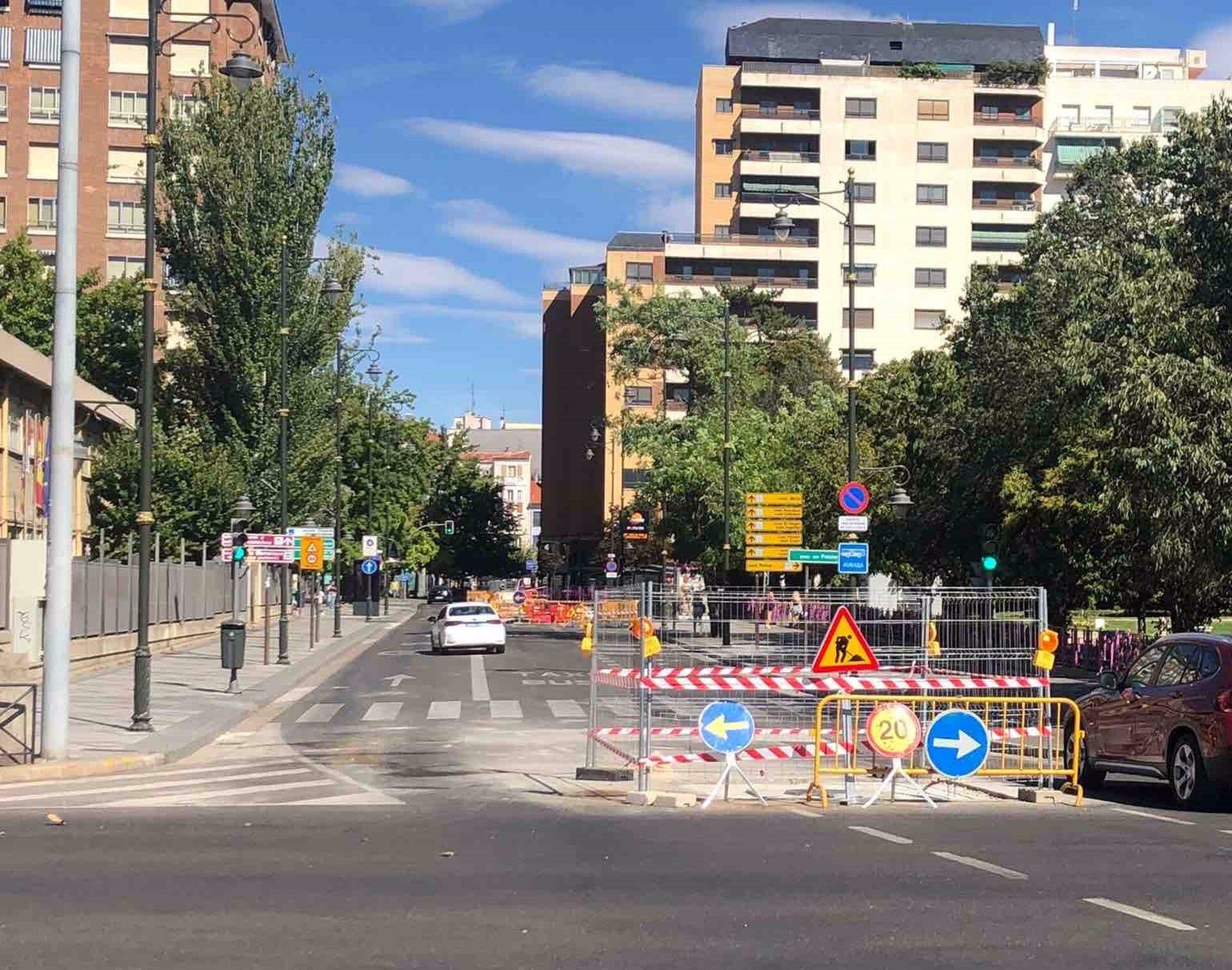 Foto de la @PoliciaVLL del corte de acceso a la plaza de Poniente - EUROPA PRESS