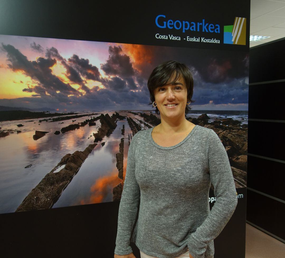 Leire Barriuso es la gerente del Geoparque de la Costa Vasca