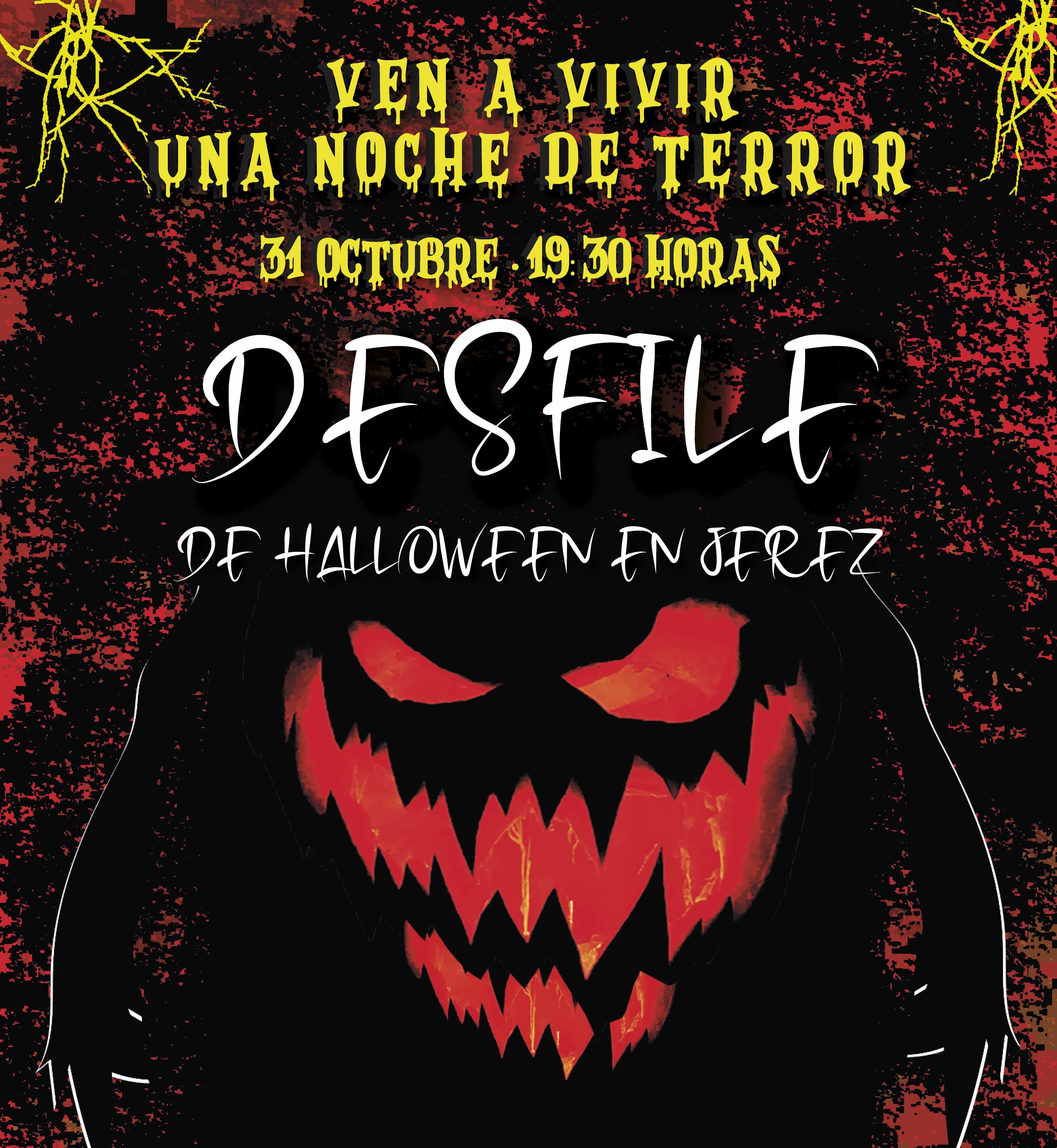 Cartel del desfile de Halloween de Jerez