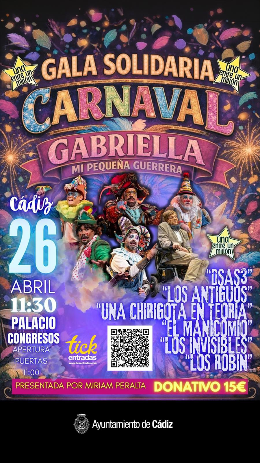 Cartel de la gala del día 26 de abril.