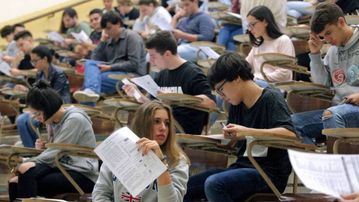 Alumnos en los exámenes de selectividad