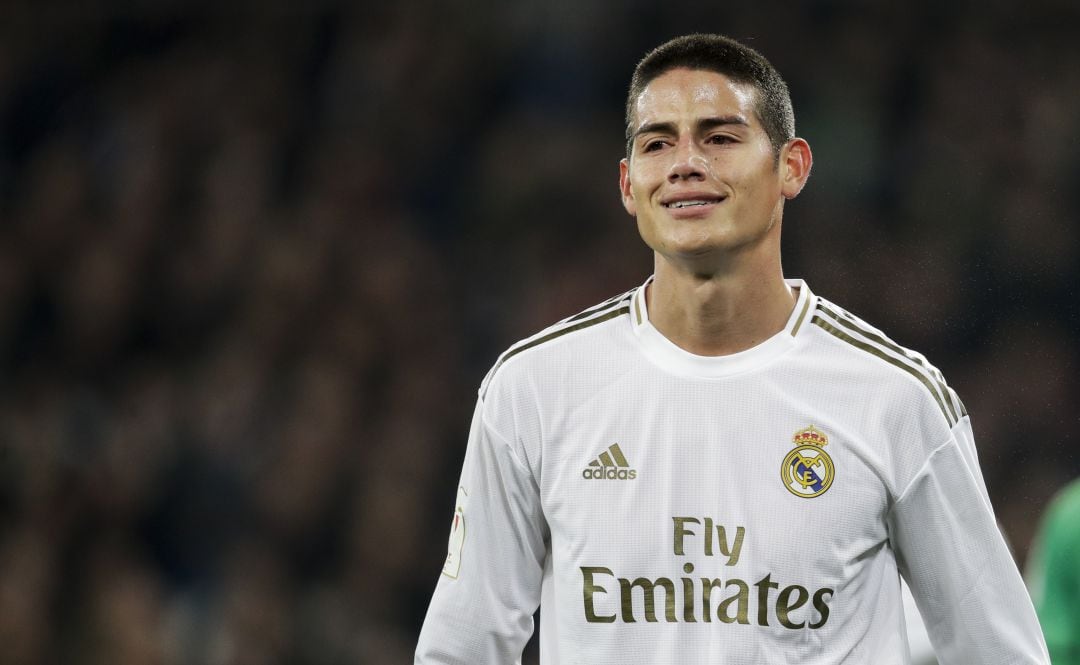 James Rodríguez, en un partido del Real Madrid.