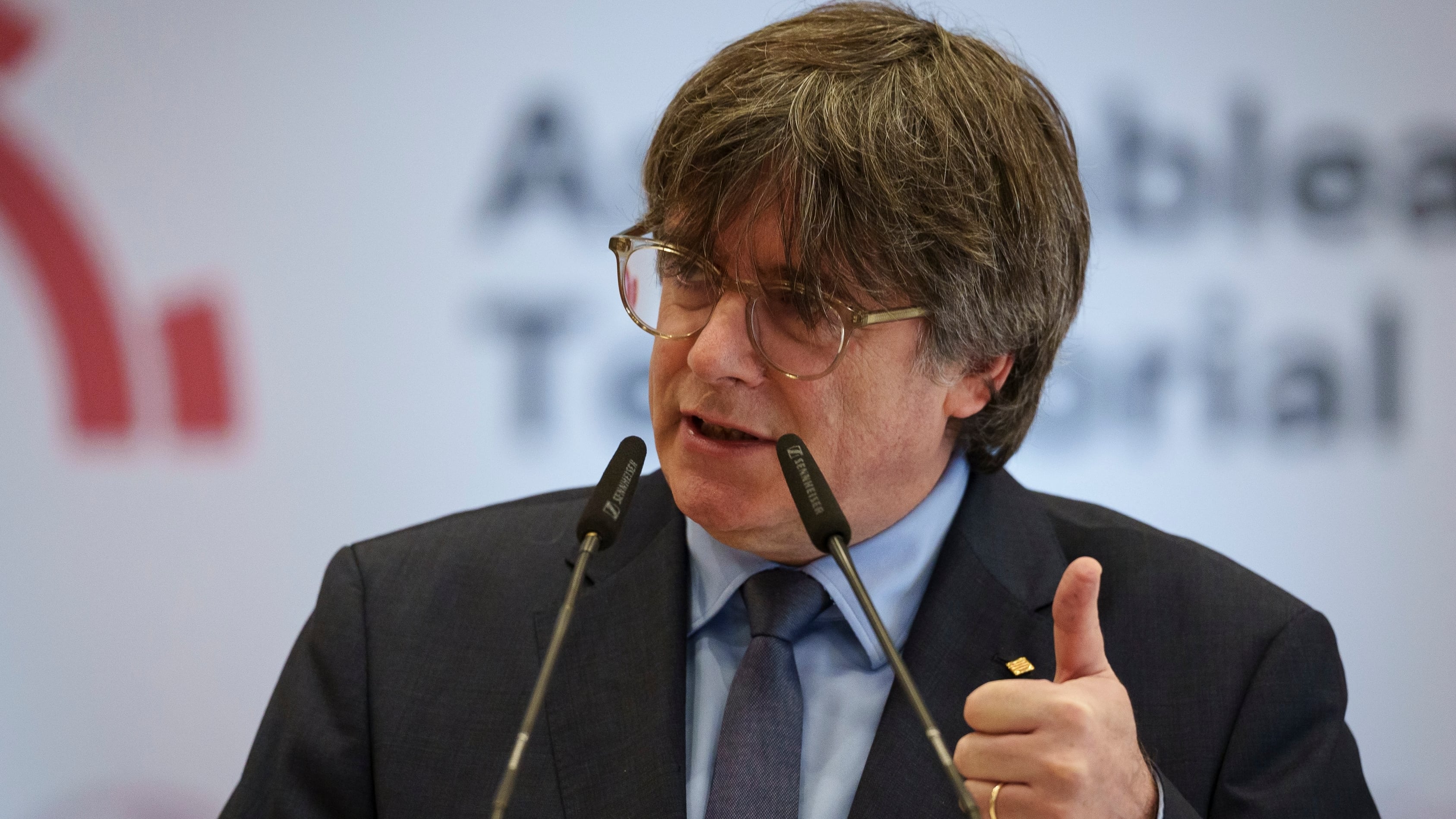 El expresident de la Generalitat Carles Puigdemont, durante un acto político del Consejo por la Republica