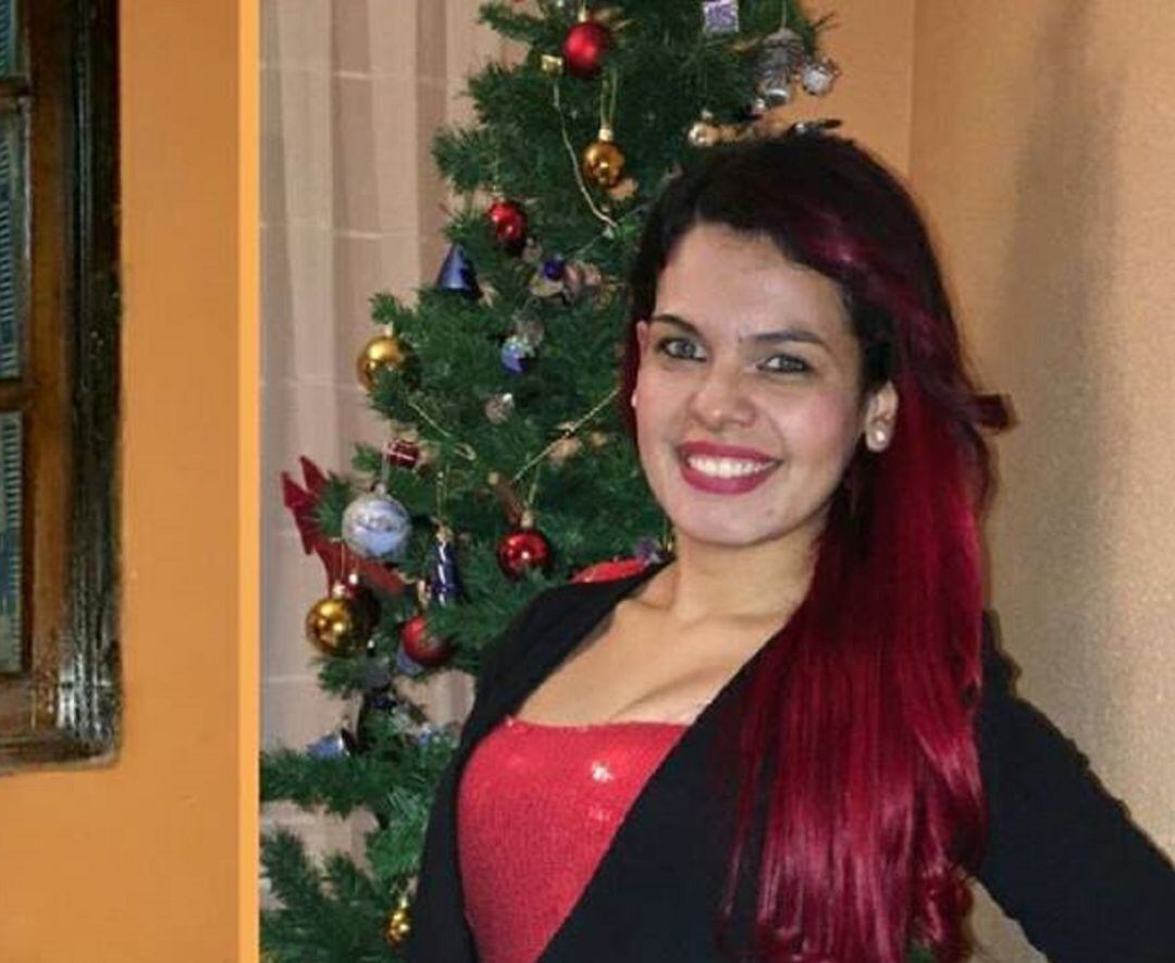 La joven Romina Celeste en su casa