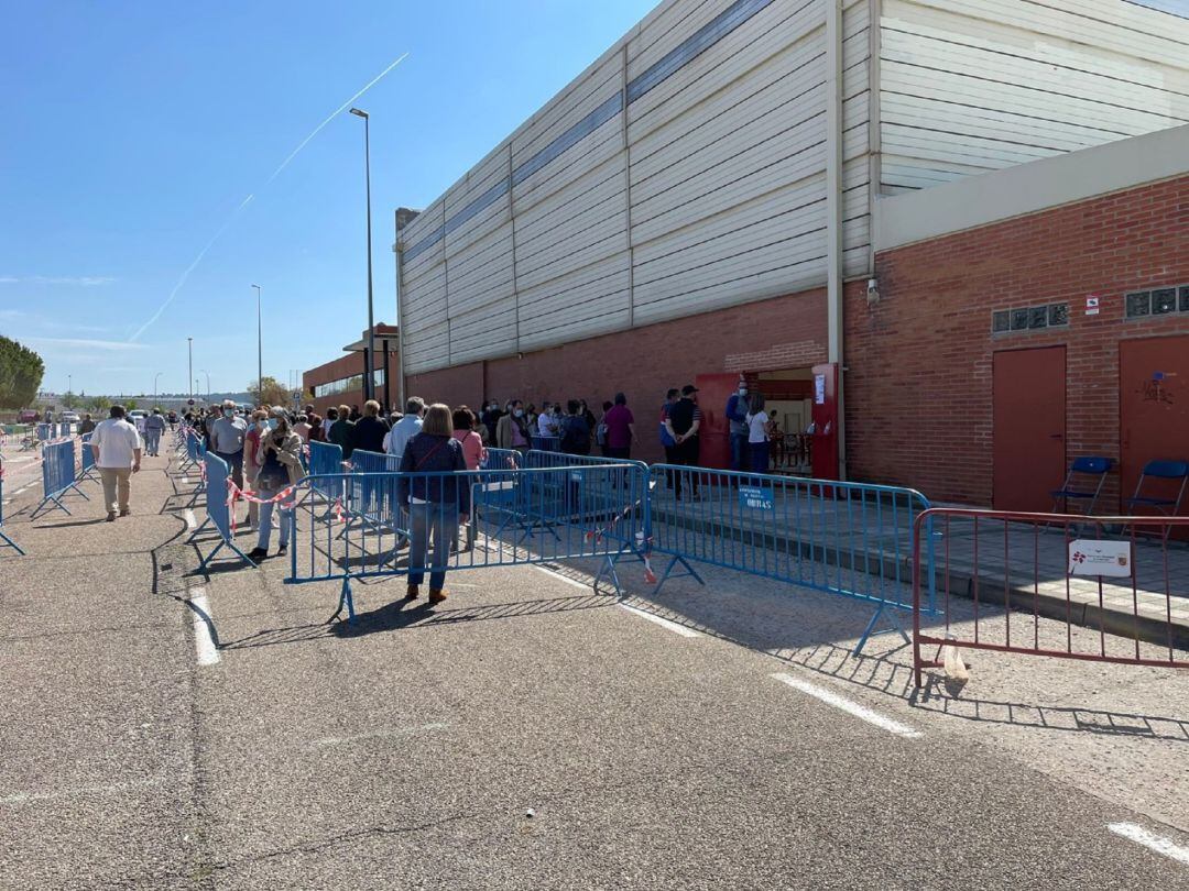 Imagen de vacunaciones este viernes en Campos Góticos (Palencia)