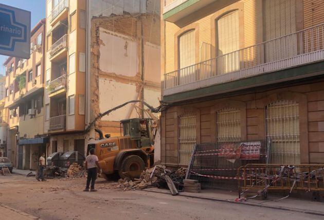 Obra en calle Baños.