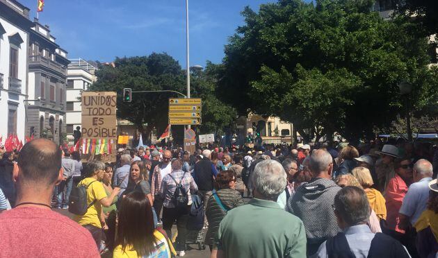 Manifestación en Santa Cruz de Tenerife