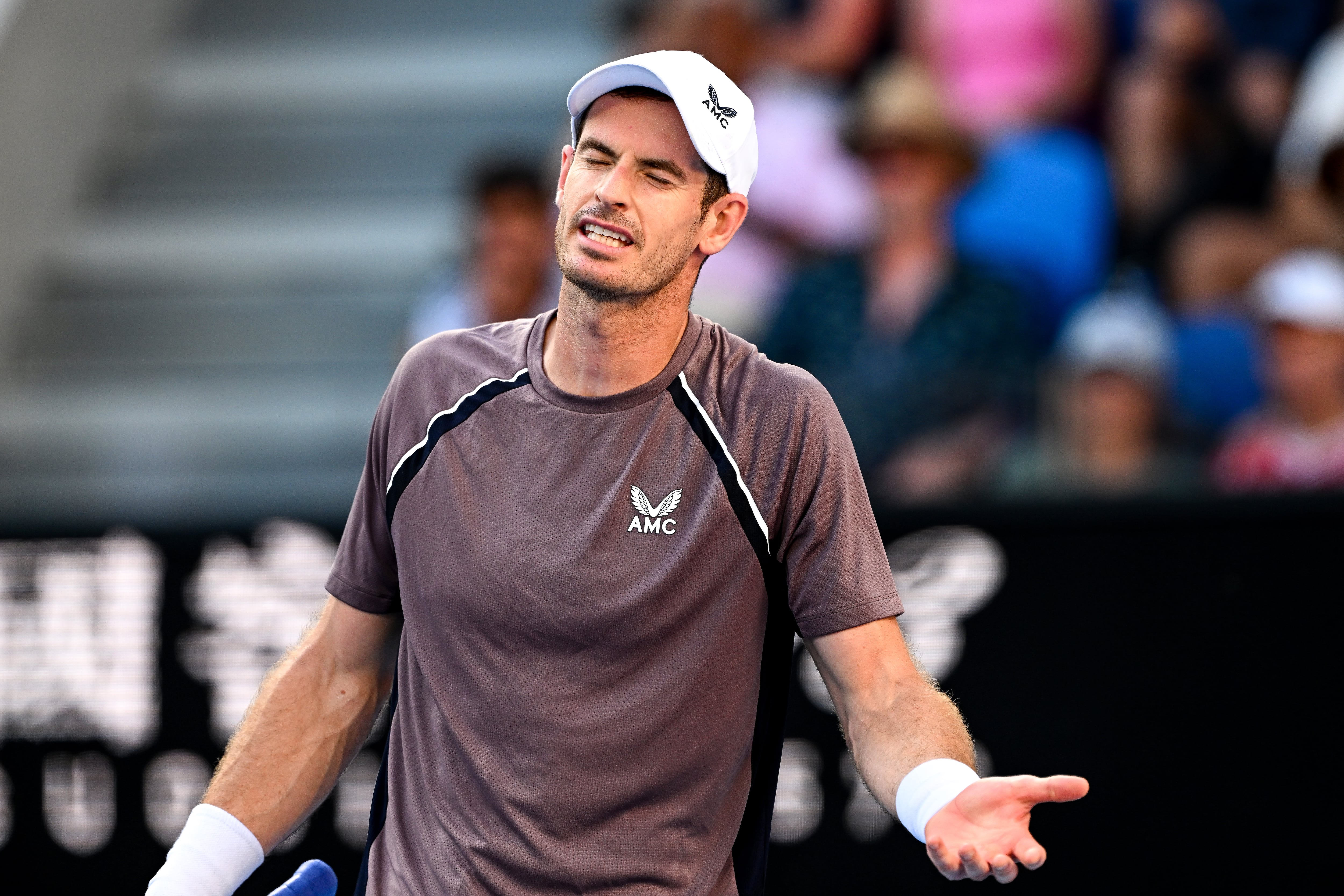 Andy Murray, durante el partido ante Etcheverry en el Open de Australia