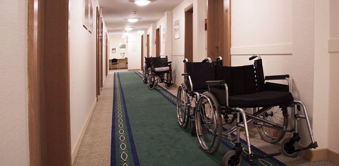 Interior de una residencia de mayores.