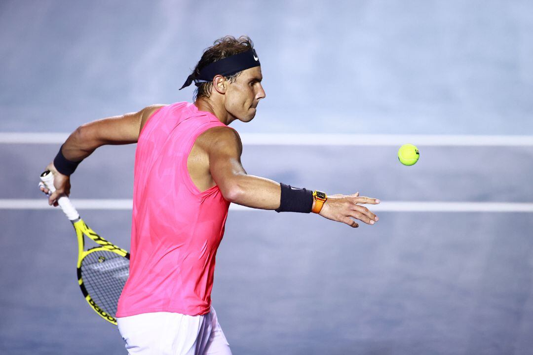 Nadal, durante el partido contra Pablo Andújar. 