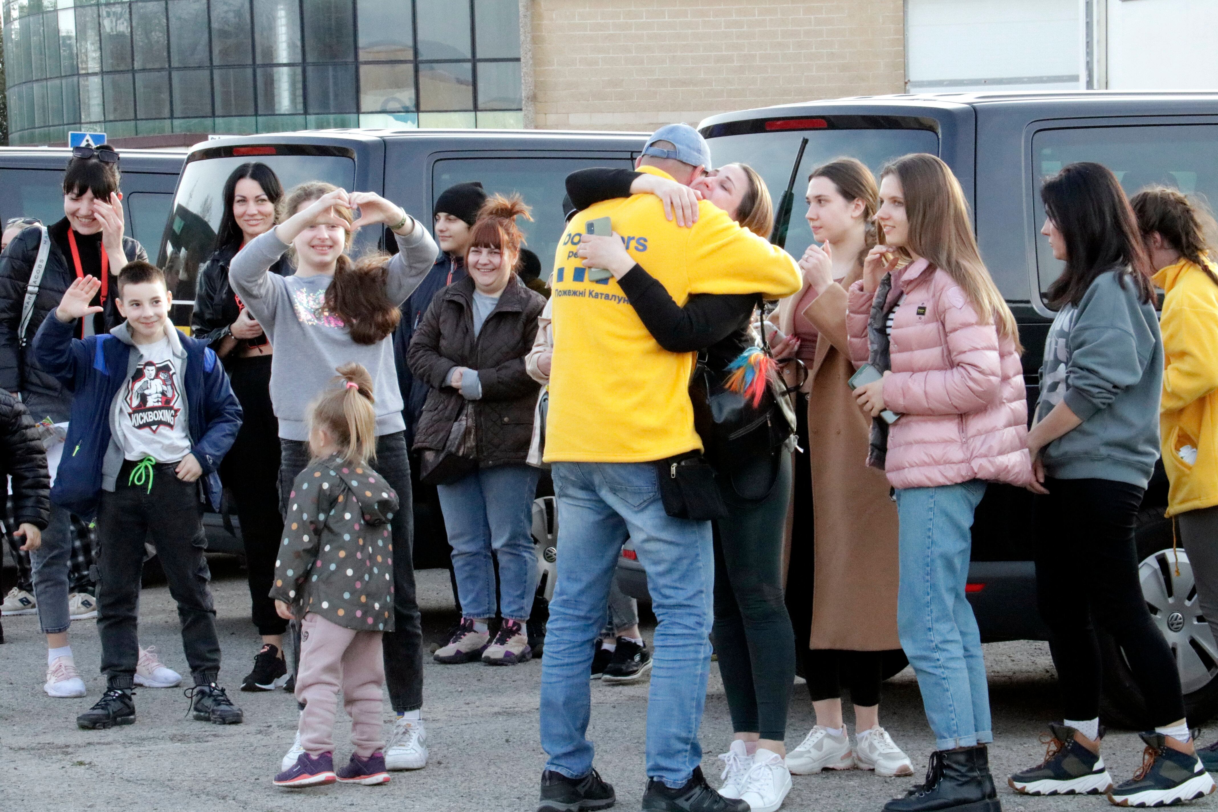 Arribada de refugiats a Girona