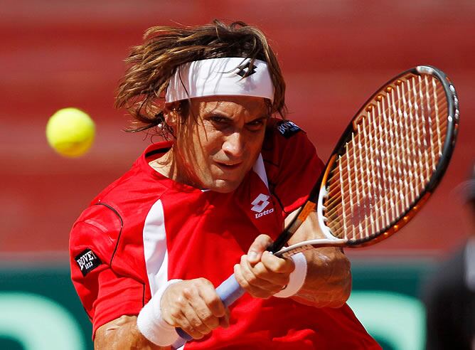 Ferrer, durante su partido ante Simon