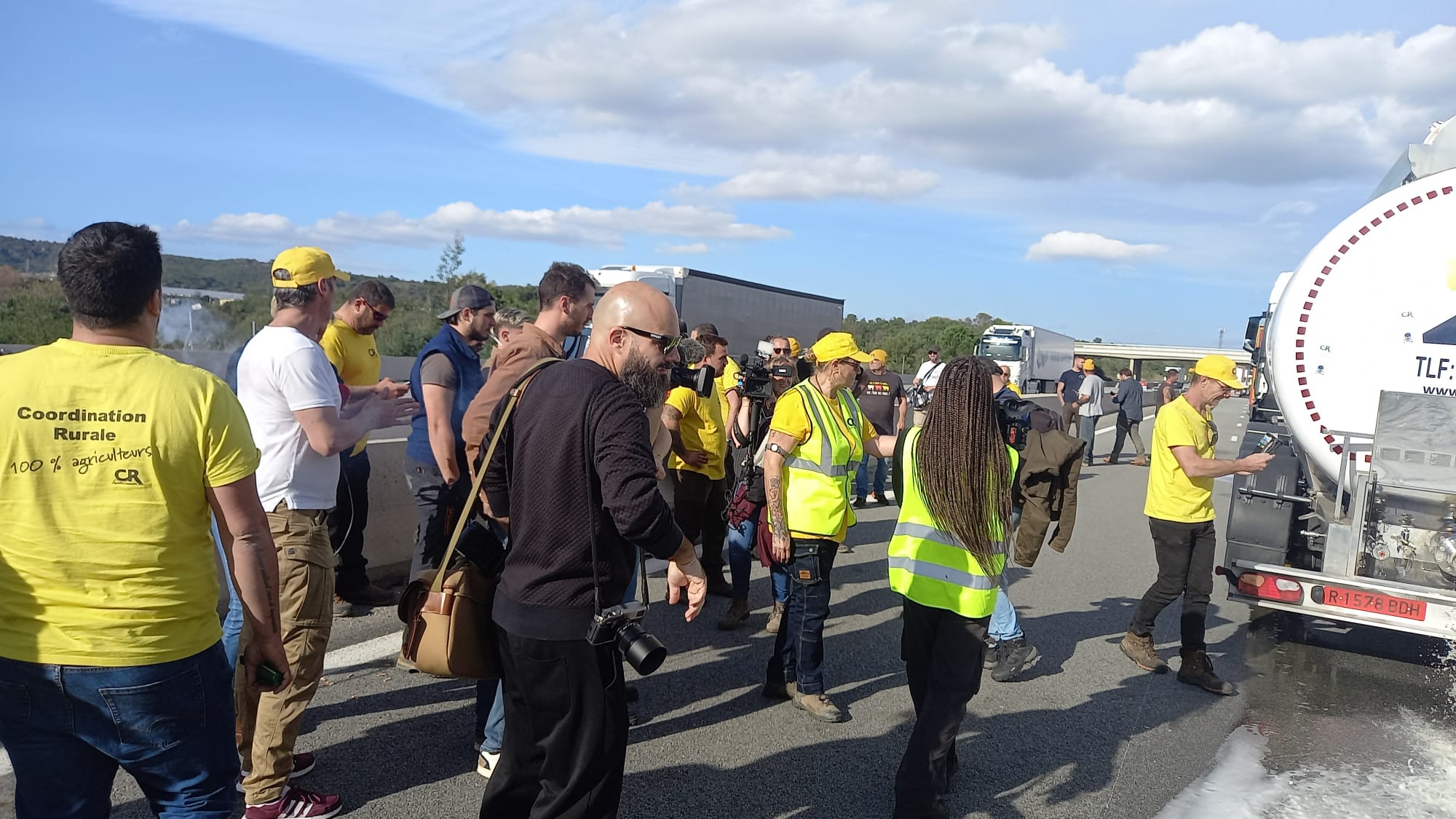 Agricultores franceses en las protestas