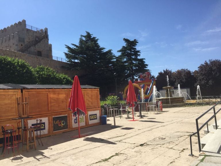 Casetas hosteleras en la plaza Adolfo Suárez