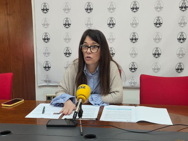 Lorena Zamorano, concejal de Turismo, durante su comparecencia ante los medios