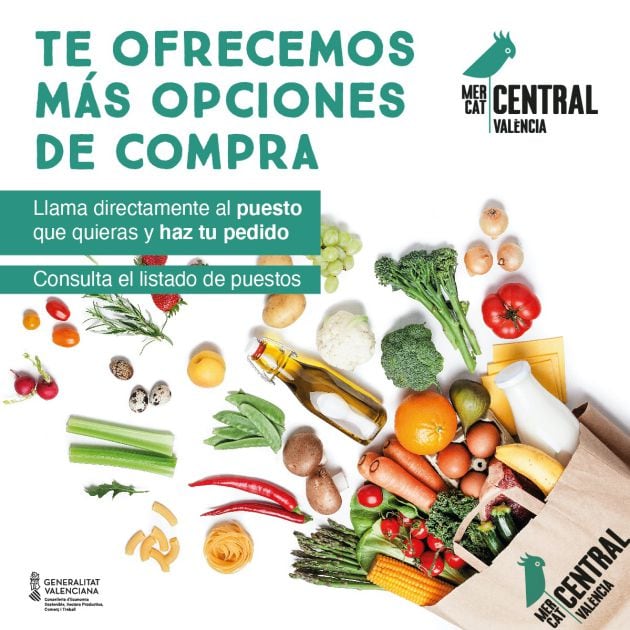 El Mercat Central de València refuerza su servicio de entrega a domicilio