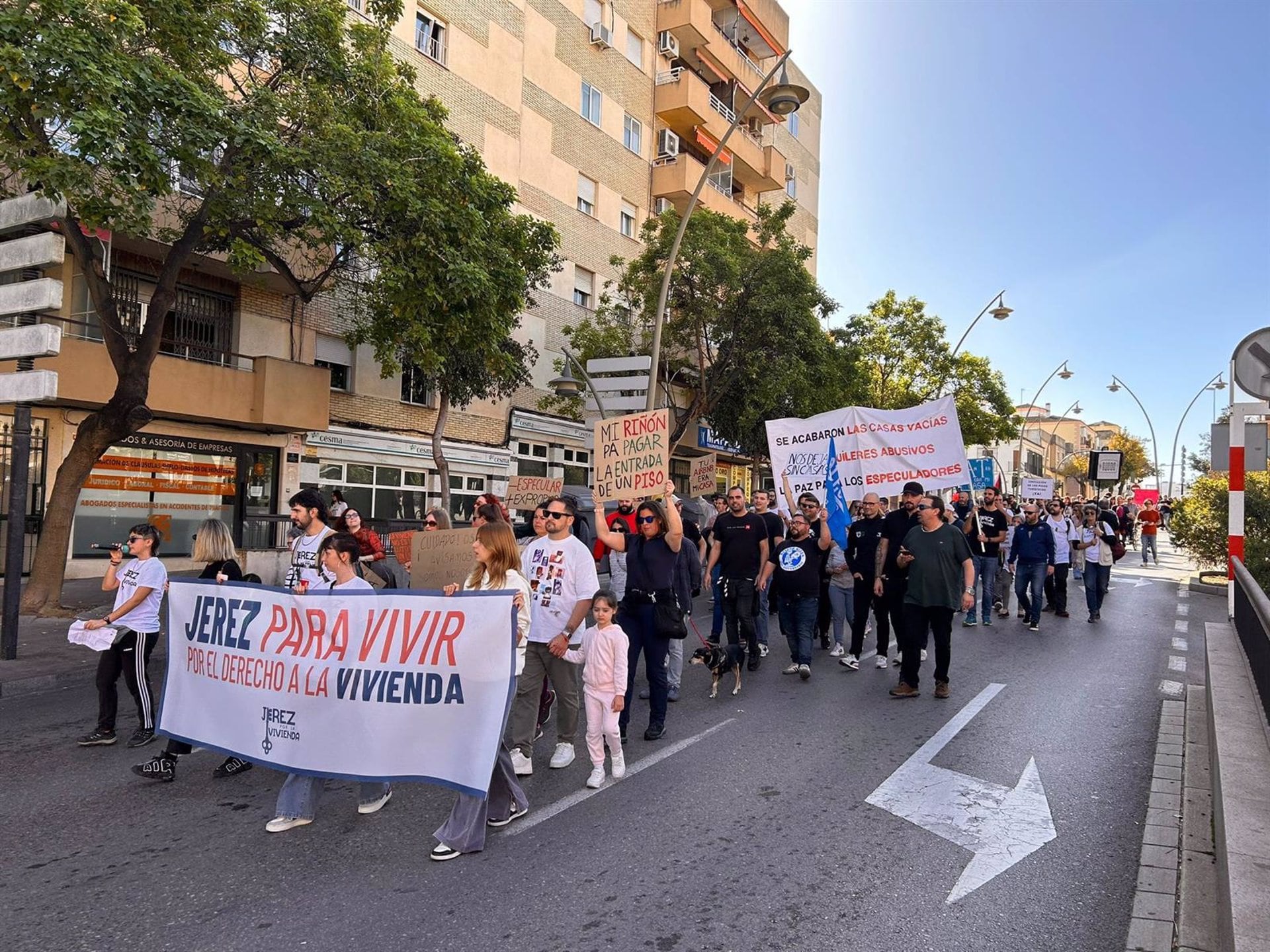 Manifestación por la vivienda en Jerez