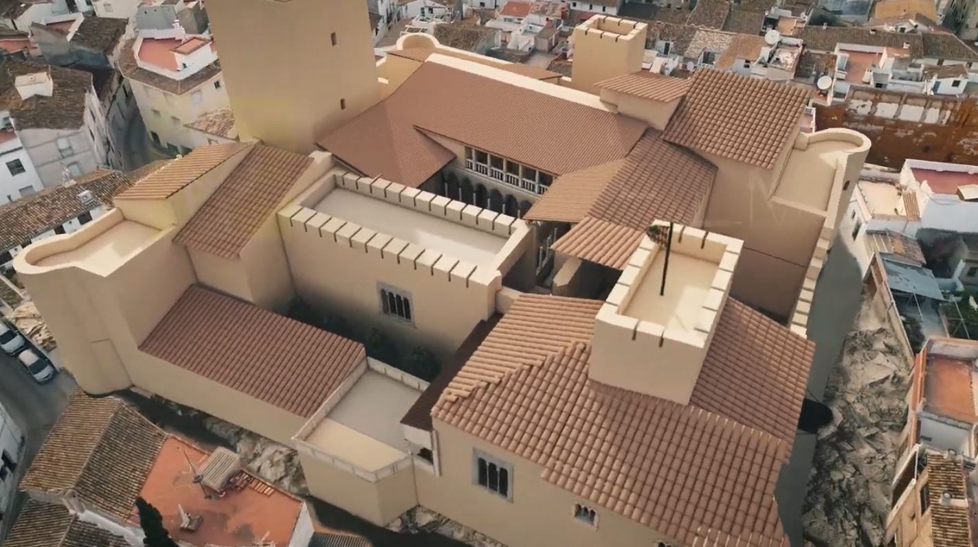 Reconstrucción virtual del Palau Comtal de Oliva