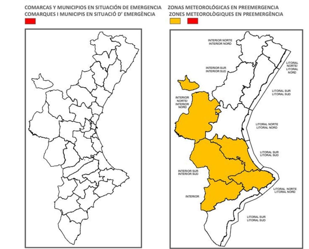 Alertas por fuertes vientos en la Comunidad Valenciana 