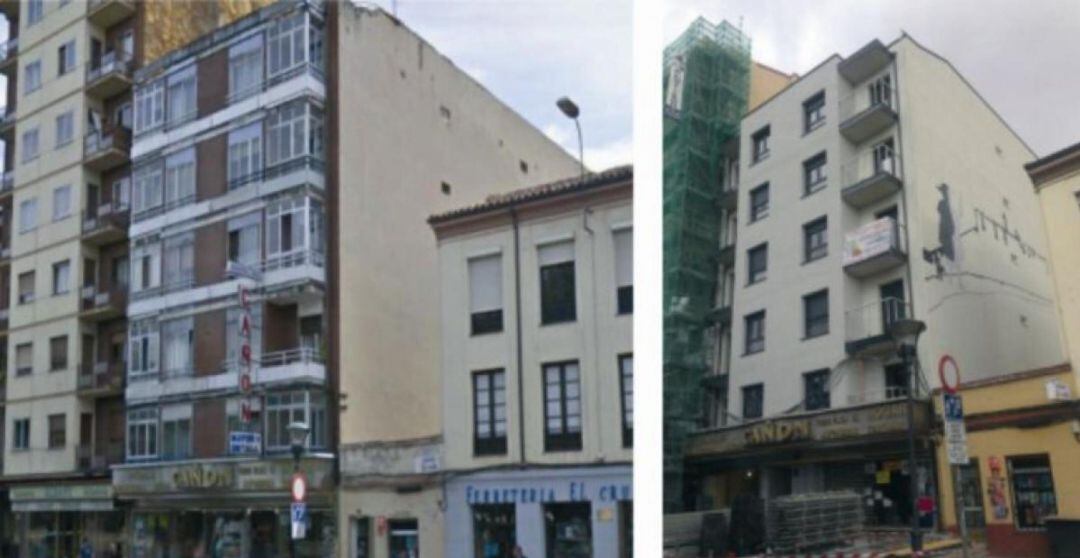 El antes y el después de un edificio rehabilitado