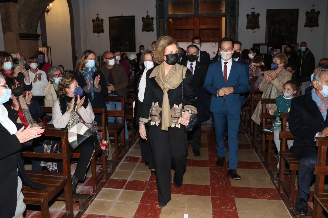 La Reina Sofía a su llegada al concierto