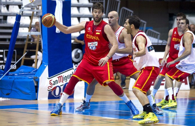 Marc Gasol, durante un entrenamiento