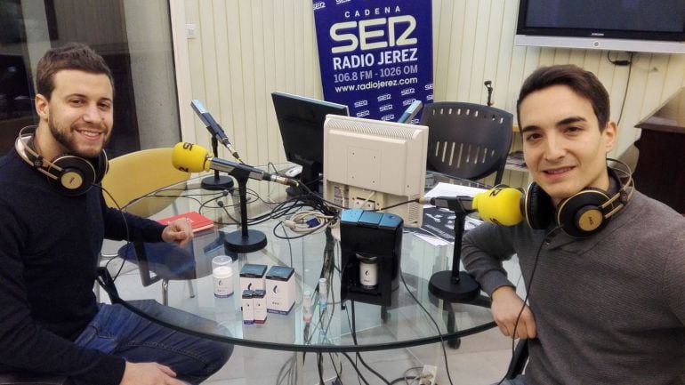 Alberto Portillo y Rubén Rubiales, de Lesielle Cosmetics, en Radio Jerez con sus productos revolucionarios