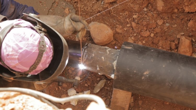 Soldadores de la Red de Calor de Soria