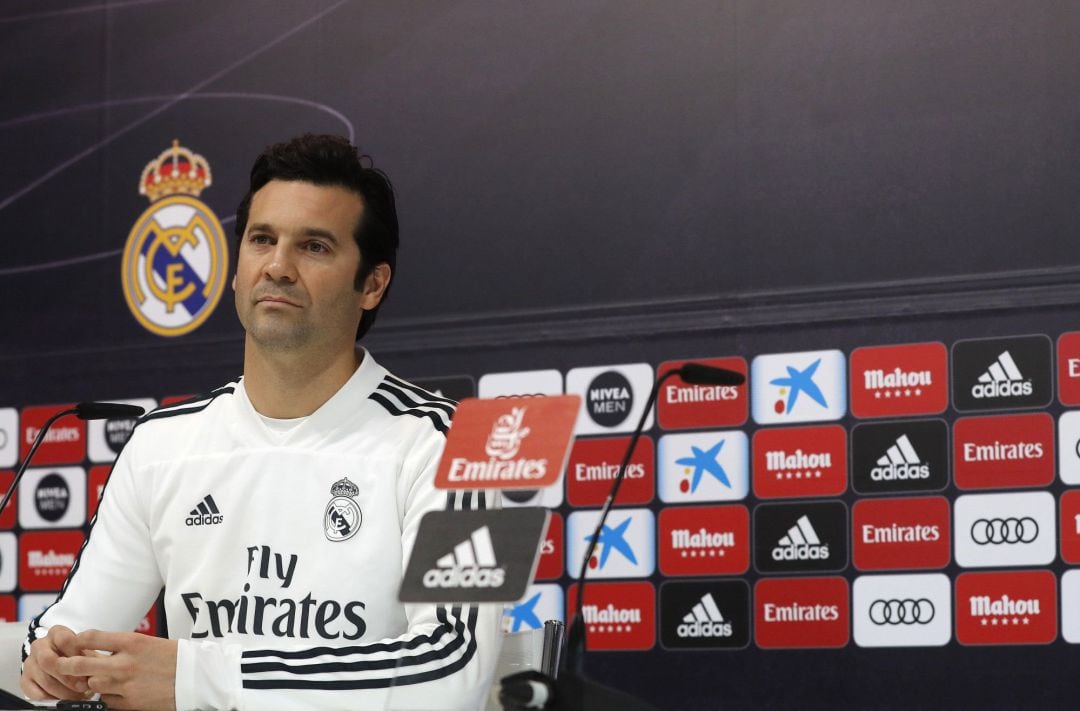 Solari, durante la rueda de prensa. 