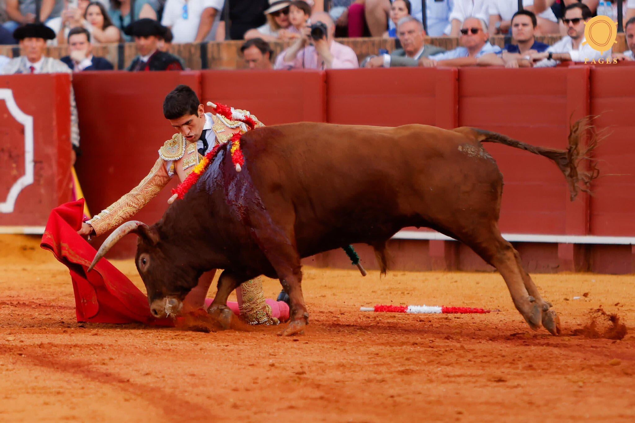 Germán Vidal &#039;El Melli&#039;, en el inicio de faena al segundo novillo de su lote