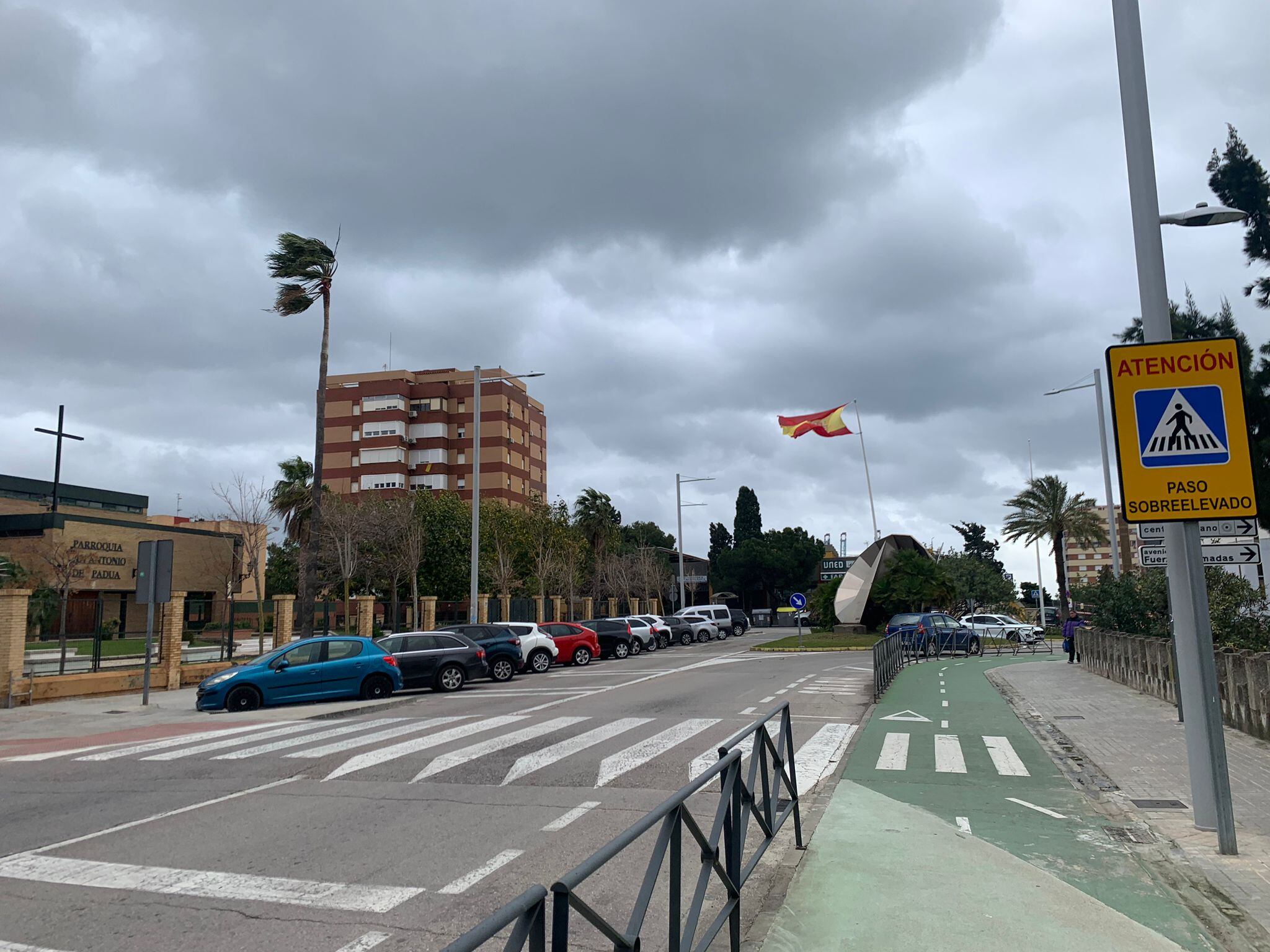 Fuerte viento en Algeciras