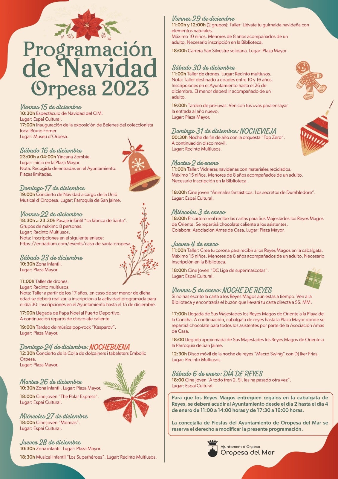 Programa de Navidad Oropesa del Mar 2023