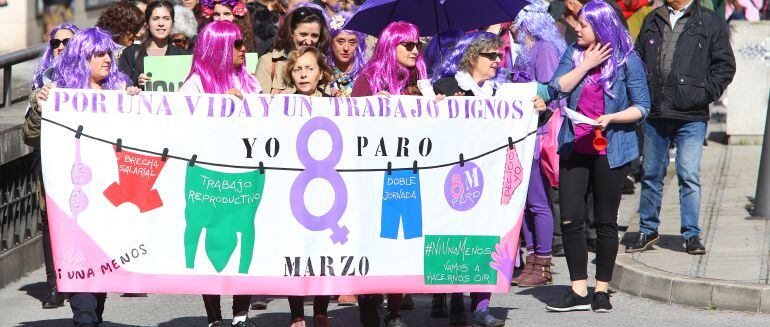 Manifestación con motivo del Día Internacional de la Mujer en Ponferrada