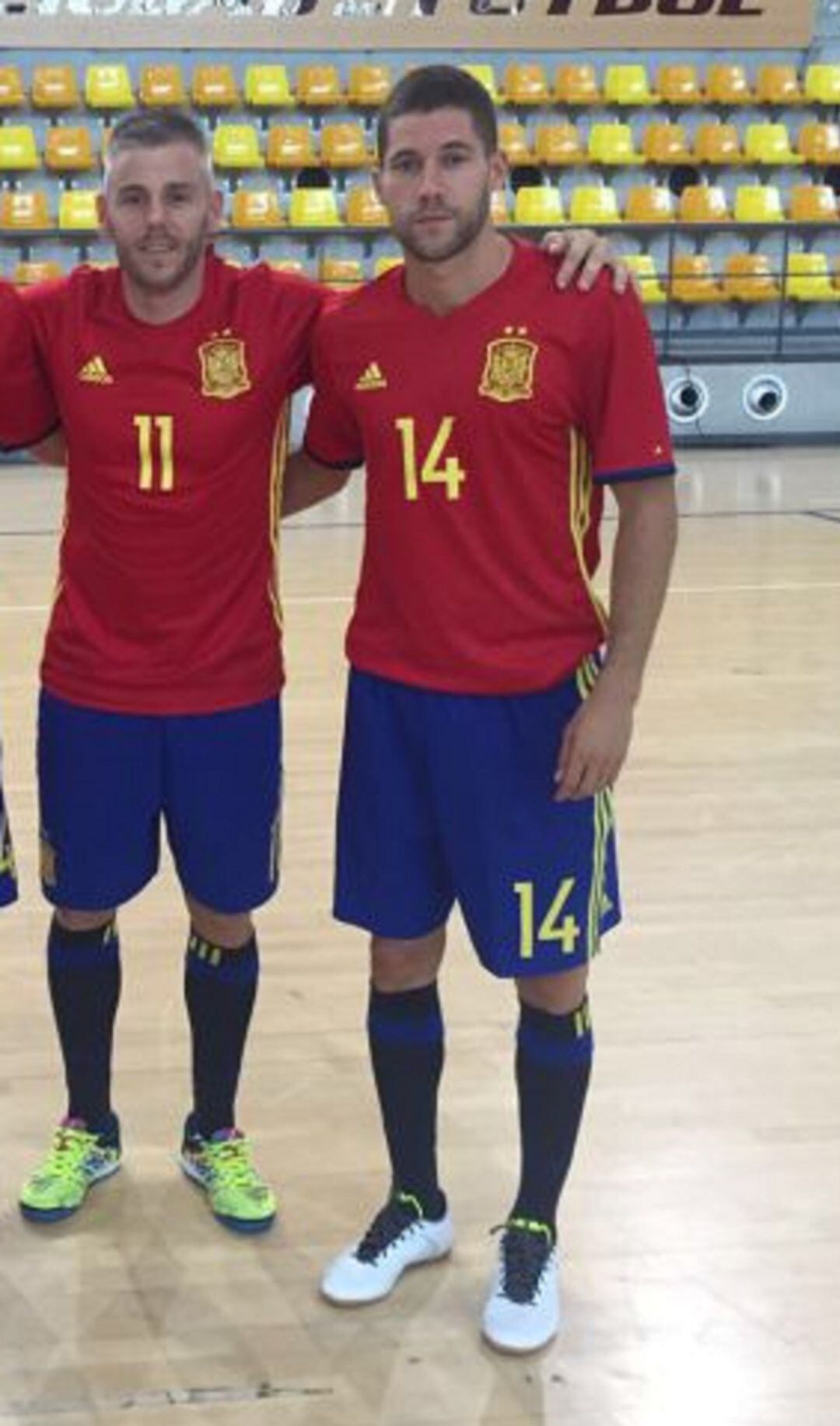 Miguelín y Raúl Campos, en una concentración con la Selección Española 