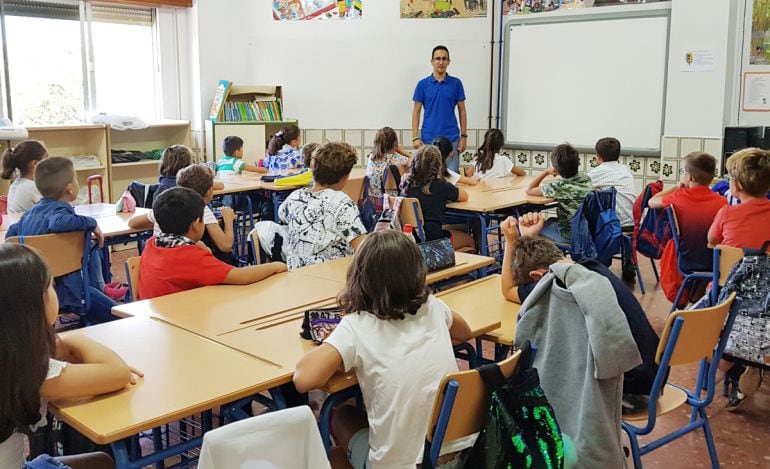 Primer día de clase en el colegio Luis Rosales de Granada