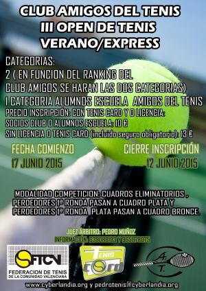 Cartel del torneo verano/express