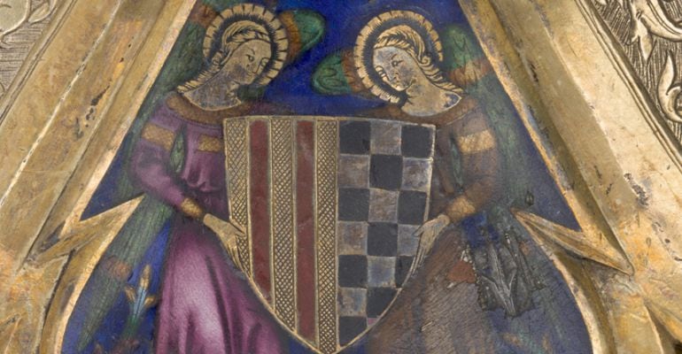 Detall de l'heràldica que ha permès identificar l'objecte