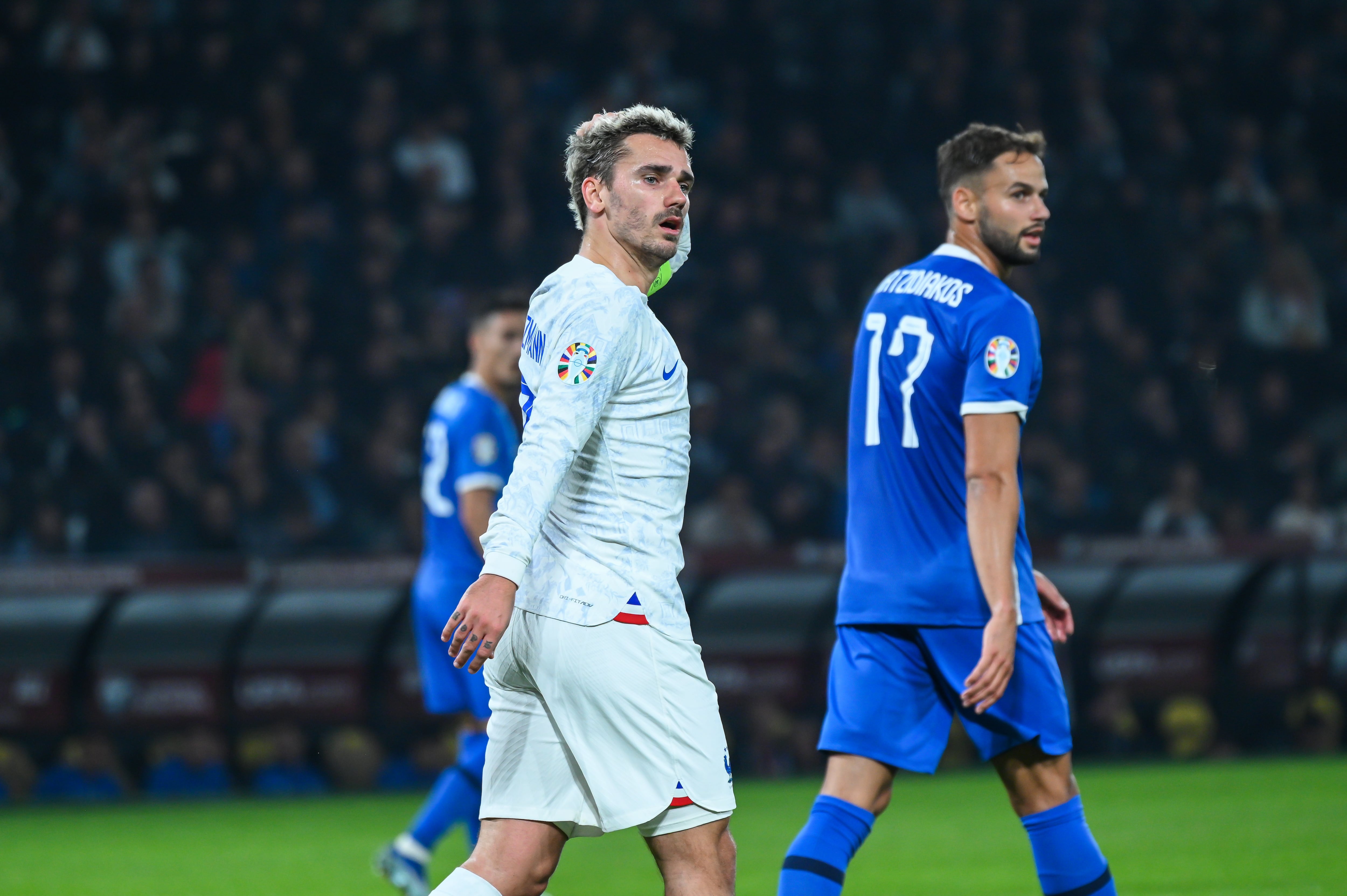 Antoine Griezmann, durante una jugada en el partido contra Grecia