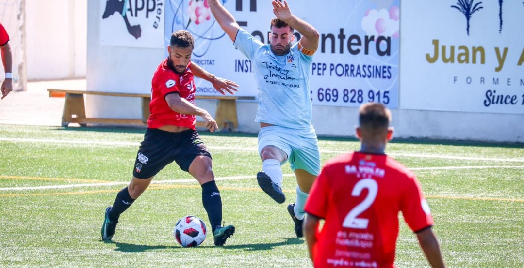 Imagen del partido jugado ayer en Sant Francesc