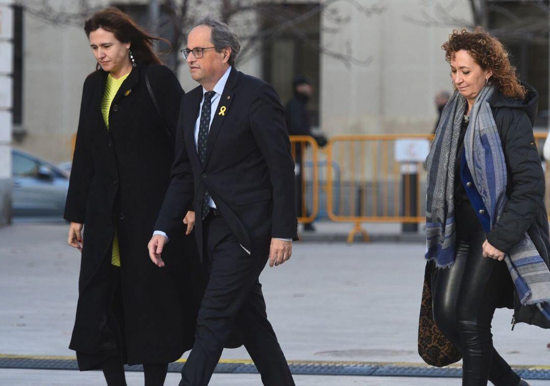 El presidente de la Generalitat, Quim Torra a su llegada al Tribunal Supremo.