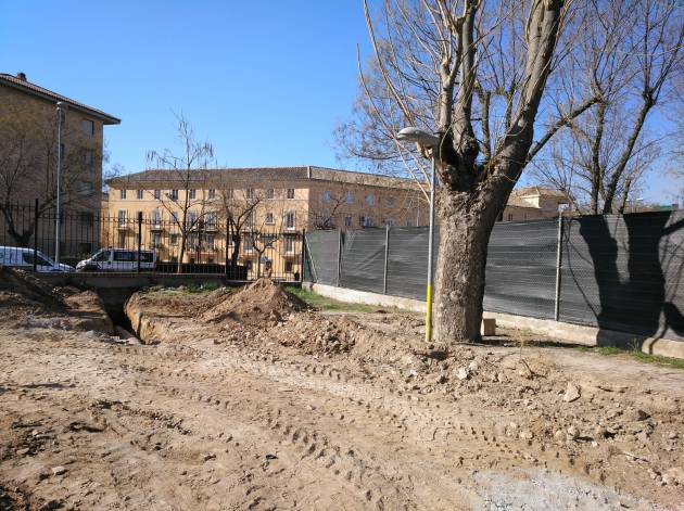 Obras en los chalés de la escuela de gimnasia