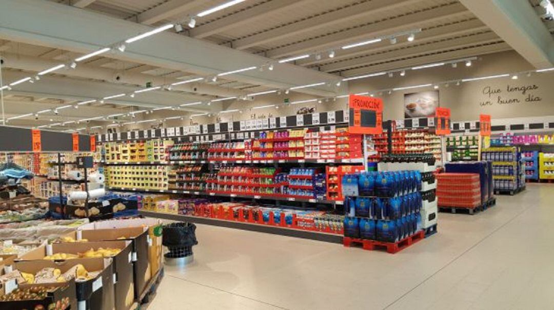 Interior de un suppermercado Lidl en Palencia