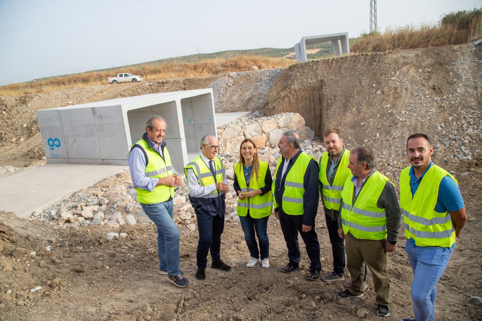 Visita a las obras de mejora de la vía pecuaria de Arjonilla a Andújar como herramienta de vertebración de los espacios agrícolas.