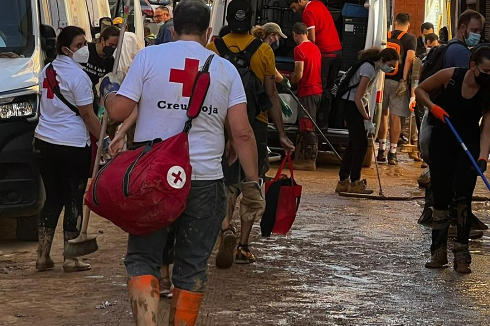 Voluntarios de Cruz Roja Ontinyent en Algemesí