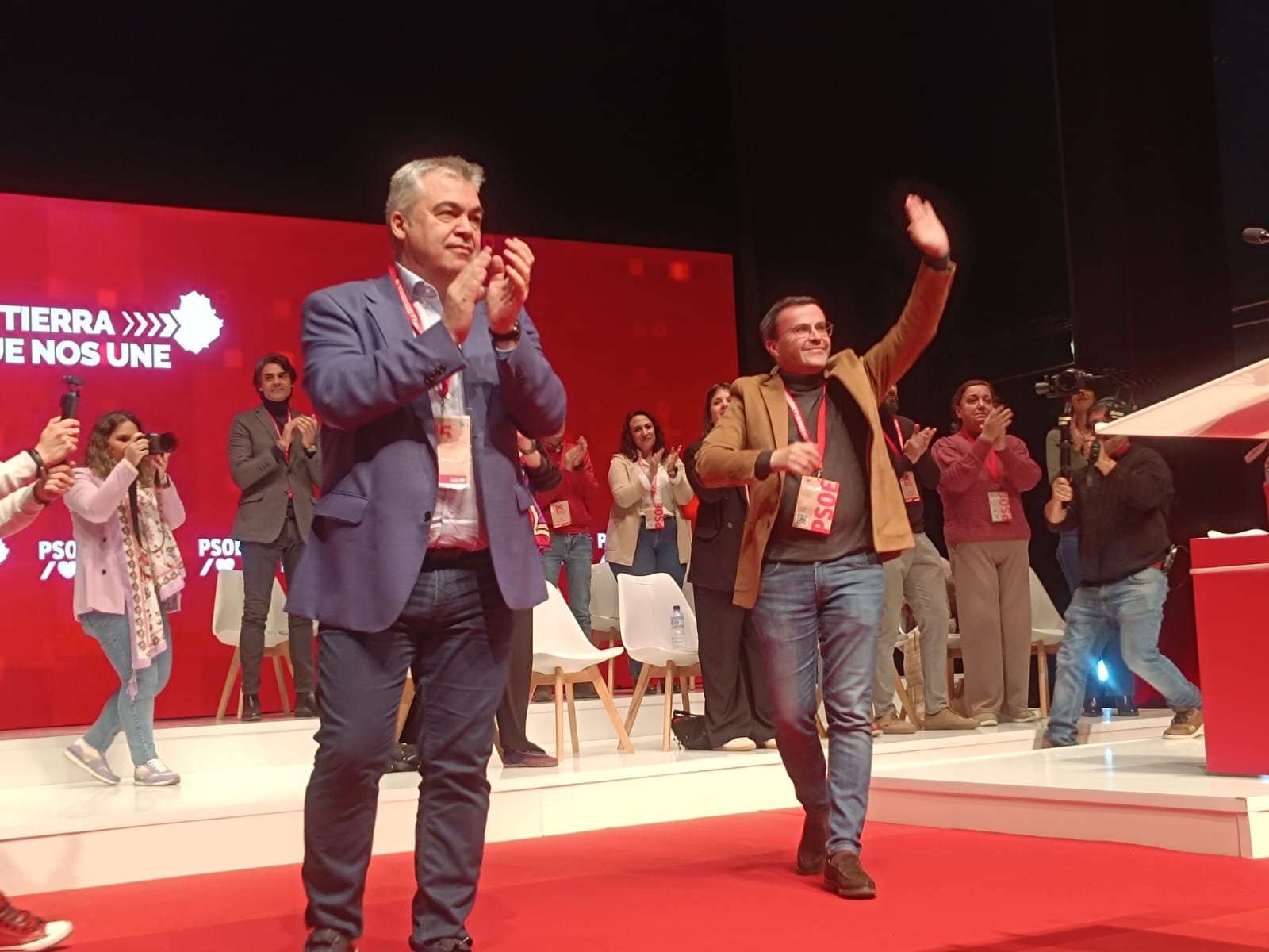 Momentos durante la inauguración del XV Congreso del PSOE de Extremadura