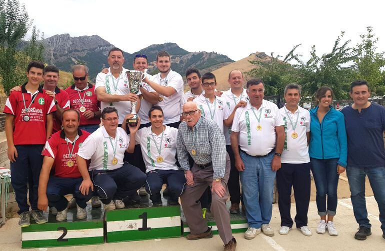 Podium del Campeonato Andaluz de bolos en Cazorla