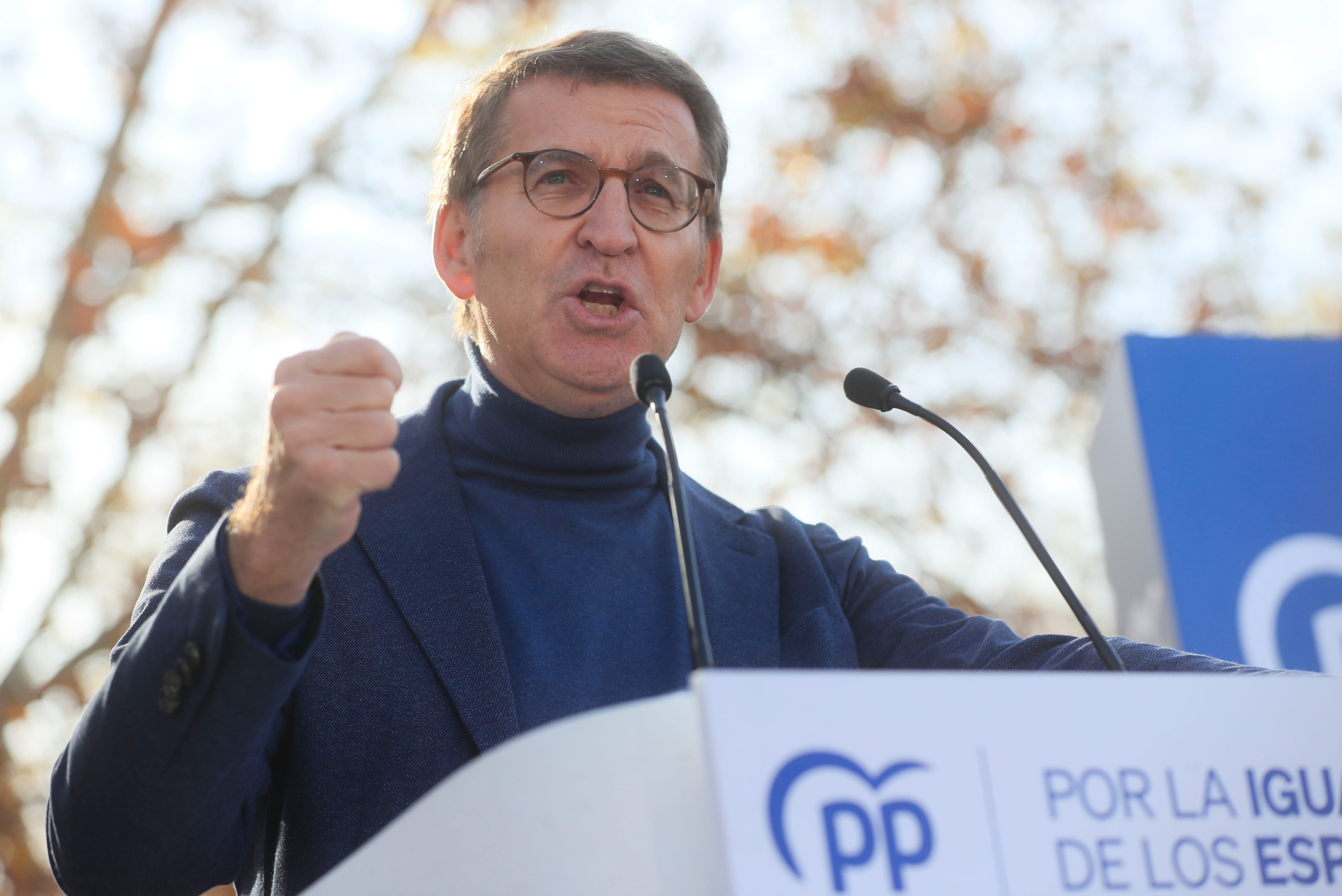 El presidente del PP, Alberto Núñez Feijóo